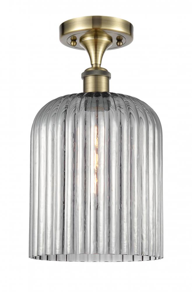 Bridal Veil - 1 Light - 5 inch - Antique Brass - Semi-Flush Mount