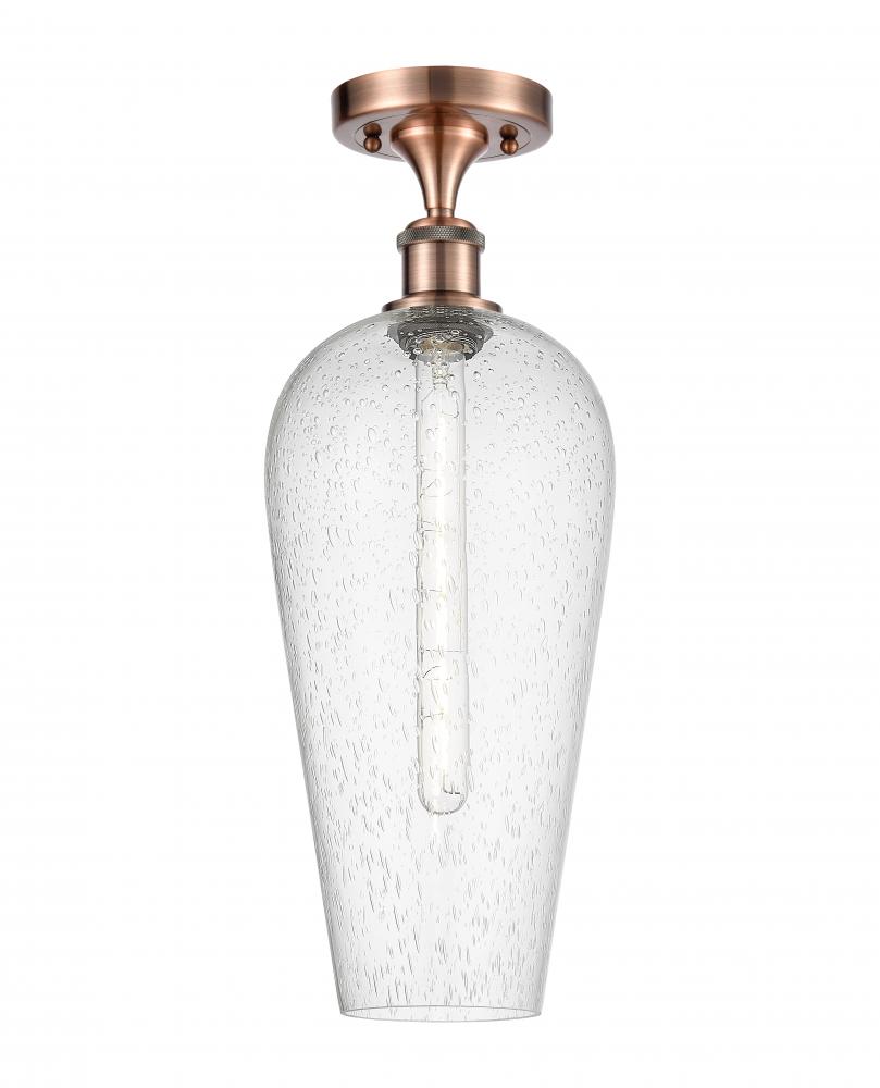 Chelsea - 1 Light - 8 inch - Antique Copper - Semi-Flush Mount