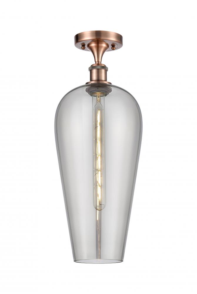 Chelsea - 1 Light - 8 inch - Antique Copper - Semi-Flush Mount