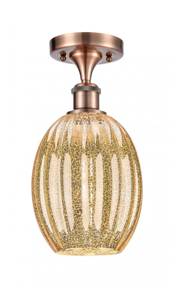 Preston Bulb - 1 Light - 6 inch - Antique Copper - Semi-Flush Mount