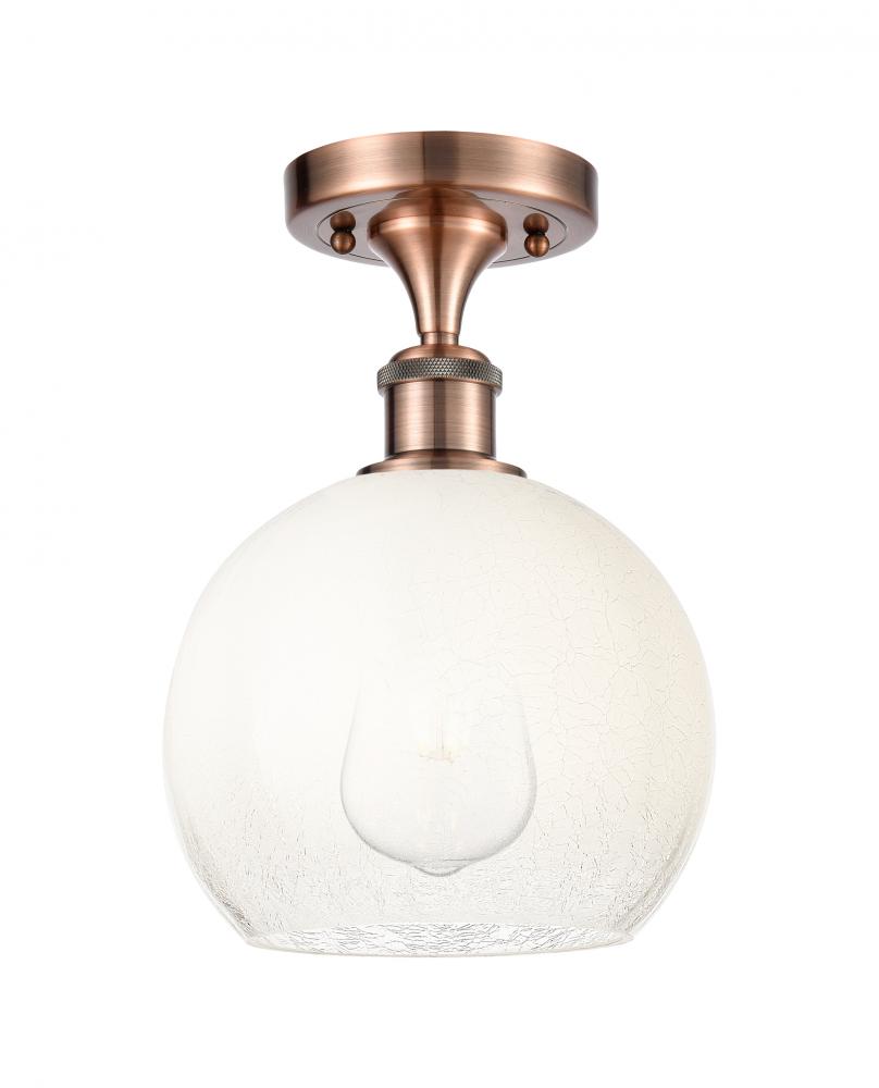 Brookhaven Globe - 1 Light - 8 inch - Antique Copper - Semi-Flush Mount