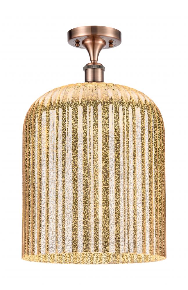 Bridal Veil - 1 Light - 5 inch - Antique Copper - Semi-Flush Mount