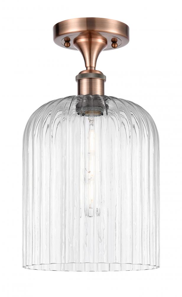 Bridal Veil - 1 Light - 5 inch - Antique Copper - Semi-Flush Mount