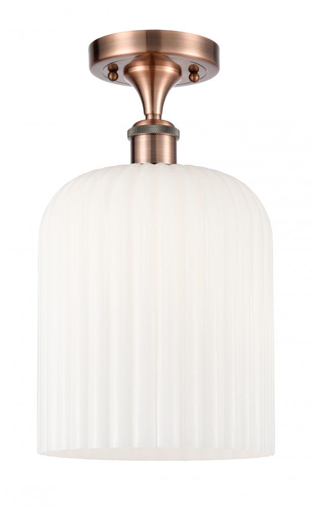 Bridal Veil - 1 Light - 5 inch - Antique Copper - Semi-Flush Mount