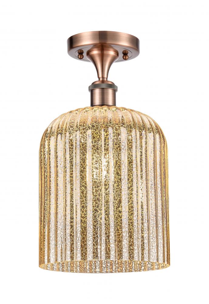 Bridal Veil - 1 Light - 5 inch - Antique Copper - Semi-Flush Mount