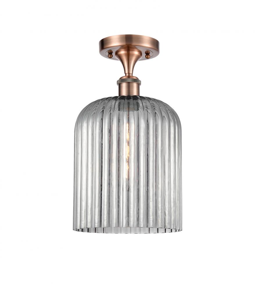 Bridal Veil - 1 Light - 5 inch - Antique Copper - Semi-Flush Mount