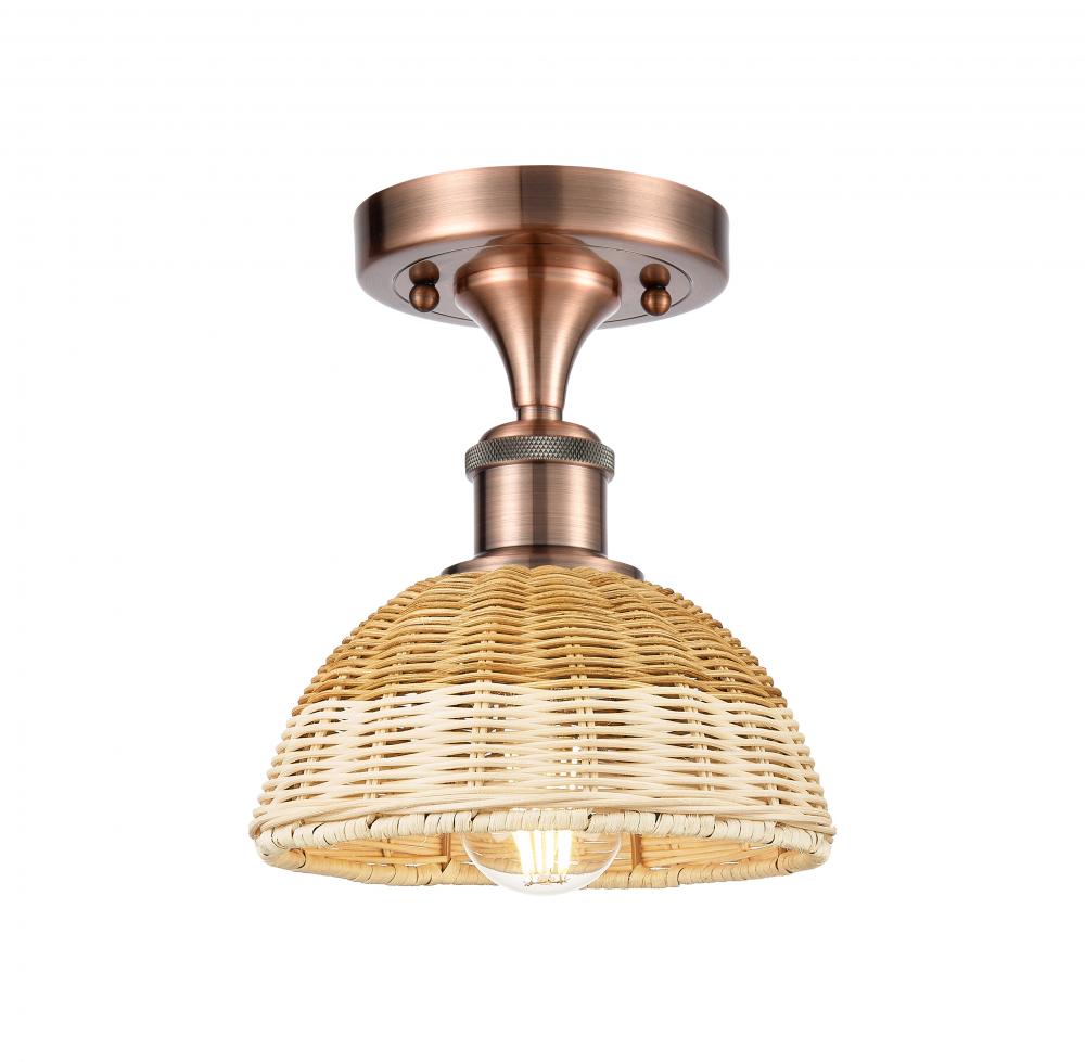 Bristol Natural II - 1 Light - 8 inch - Antique Copper - Semi-Flush Mount