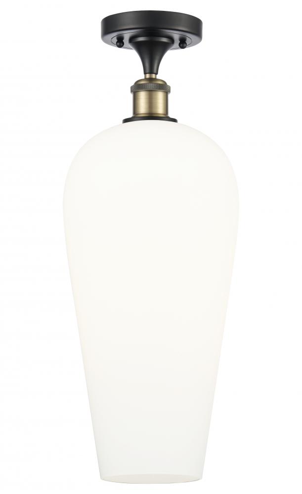 Chelsea - 1 Light - 8 inch - Black Antique Brass - Semi-Flush Mount