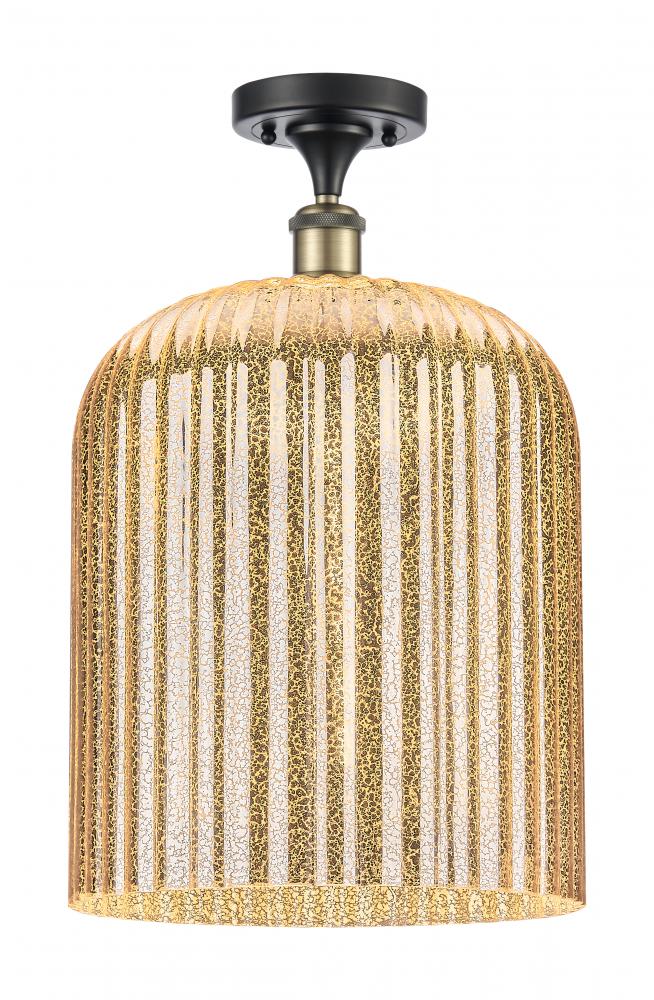 Bridal Veil - 1 Light - 5 inch - Black Antique Brass - Semi-Flush Mount