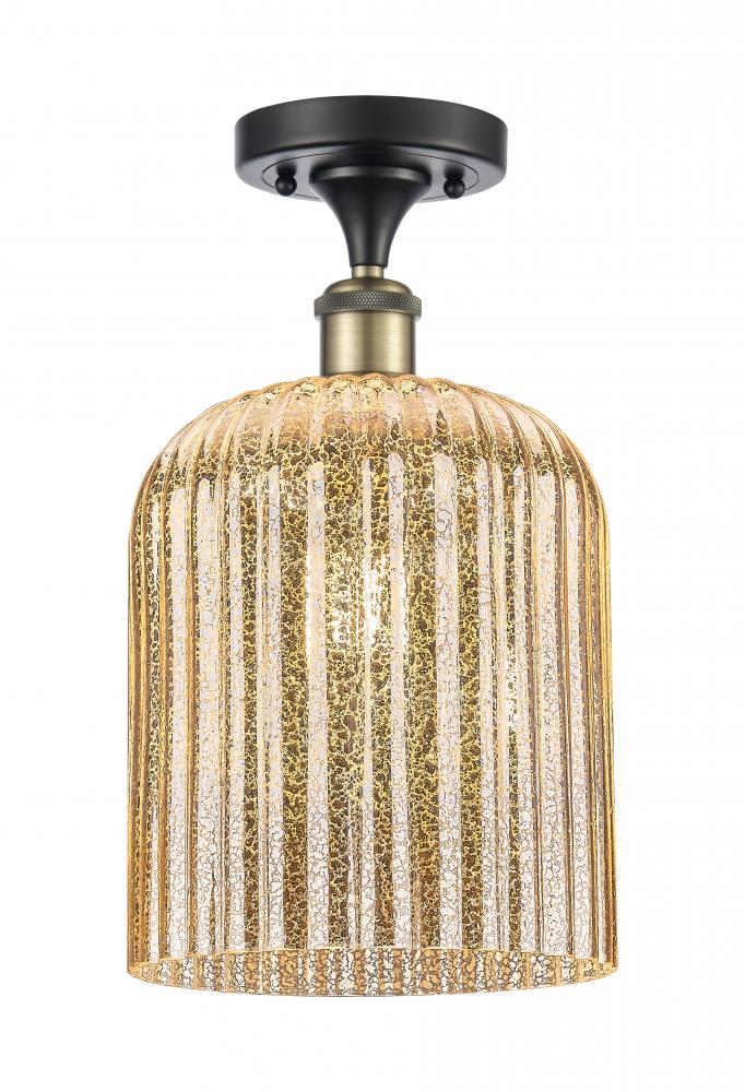 Bridal Veil - 1 Light - 5 inch - Black Antique Brass - Semi-Flush Mount