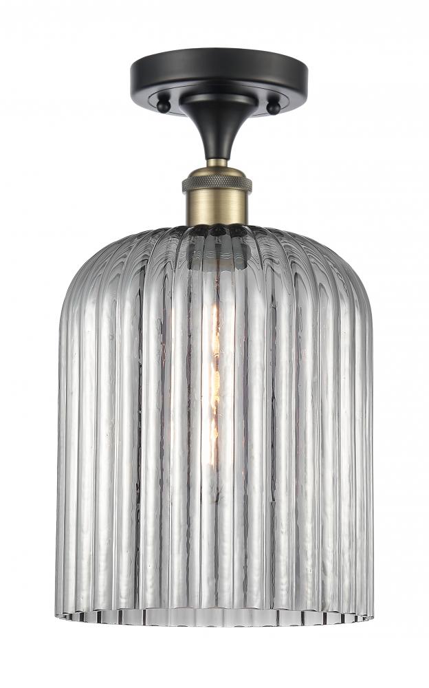 Bridal Veil - 1 Light - 5 inch - Black Antique Brass - Semi-Flush Mount