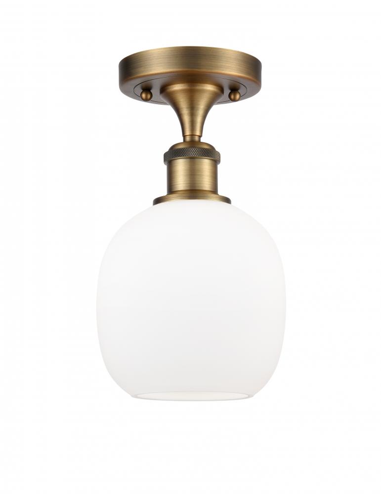 Belfast - 1 Light - 6 inch - Brushed Brass - Semi-Flush Mount