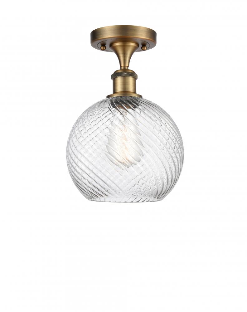 Twisted Swirl 1 Light Semi-Flush Mount part of the Ballston Collection