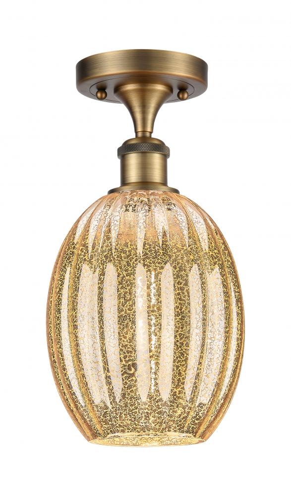 Preston Bulb - 1 Light - 6 inch - Brushed Brass - Semi-Flush Mount