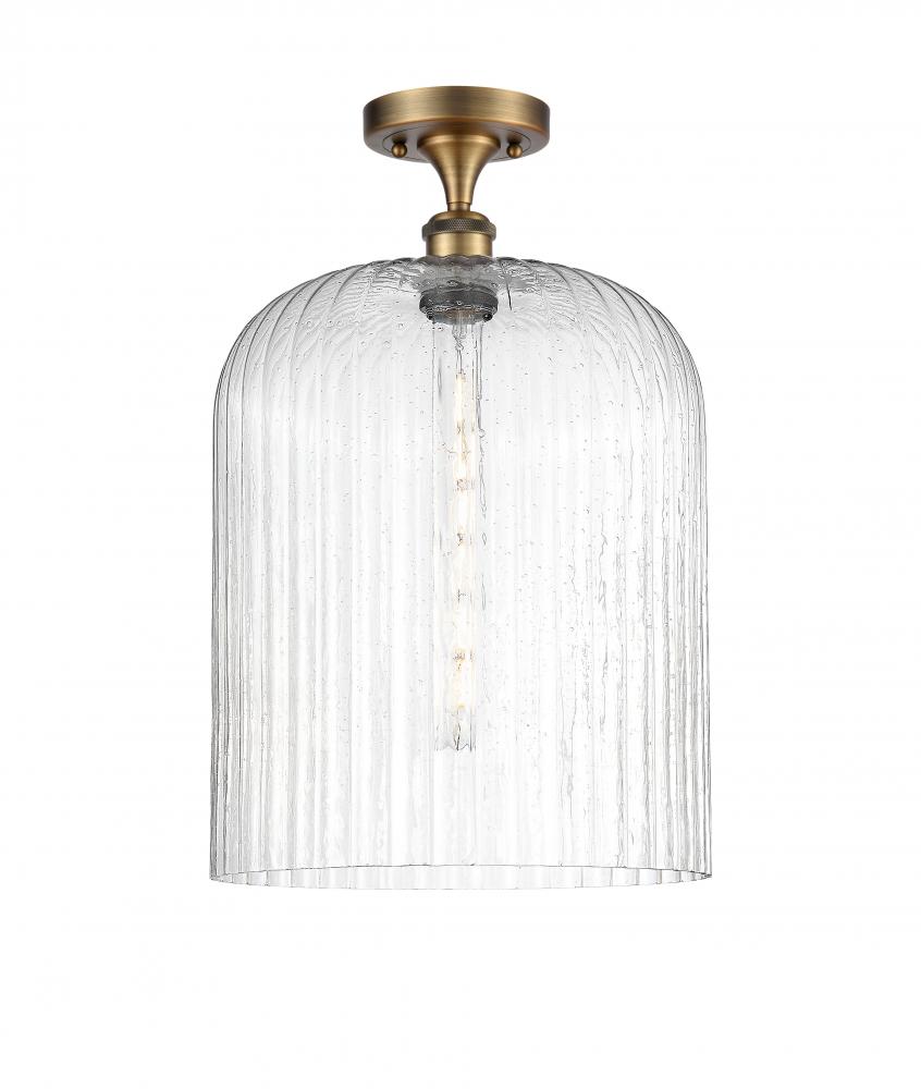 Bridal Veil - 1 Light - 5 inch - Brushed Brass - Semi-Flush Mount