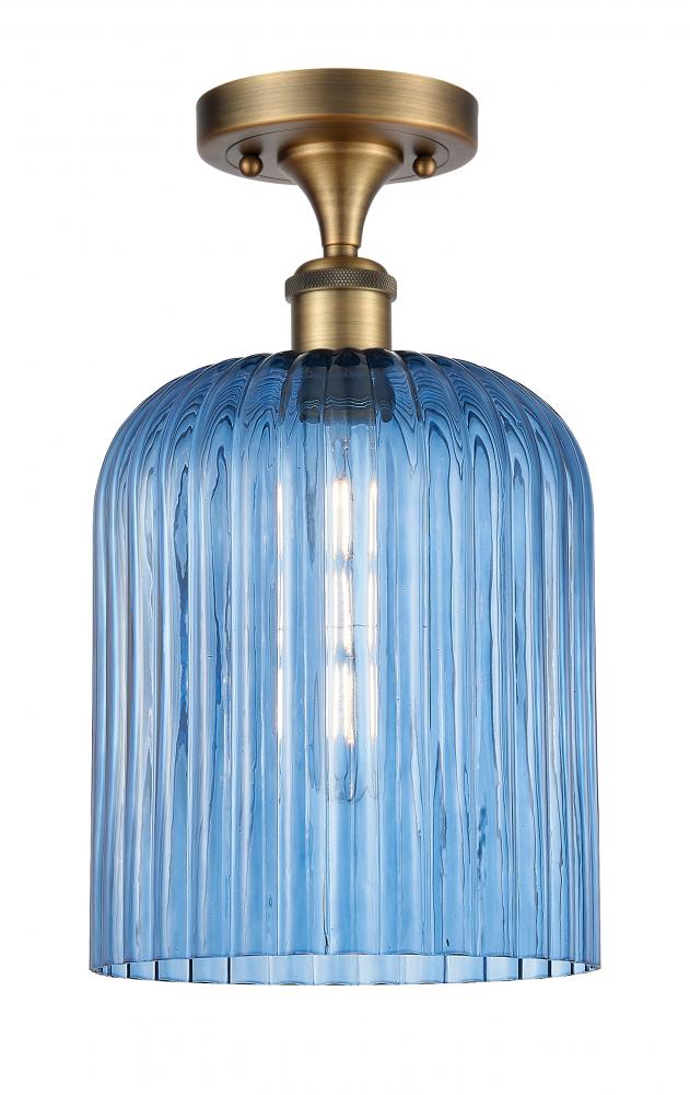 Bridal Veil - 1 Light - 5 inch - Brushed Brass - Semi-Flush Mount