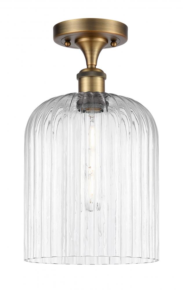 Bridal Veil - 1 Light - 5 inch - Brushed Brass - Semi-Flush Mount