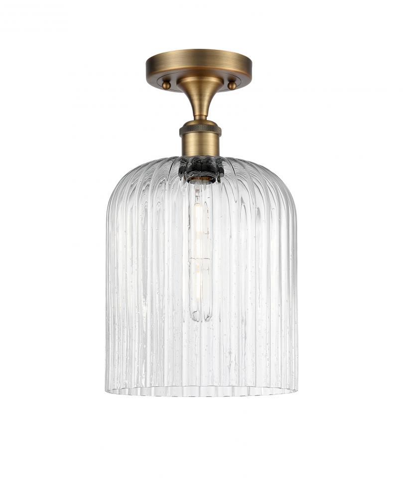 Bridal Veil - 1 Light - 5 inch - Brushed Brass - Semi-Flush Mount
