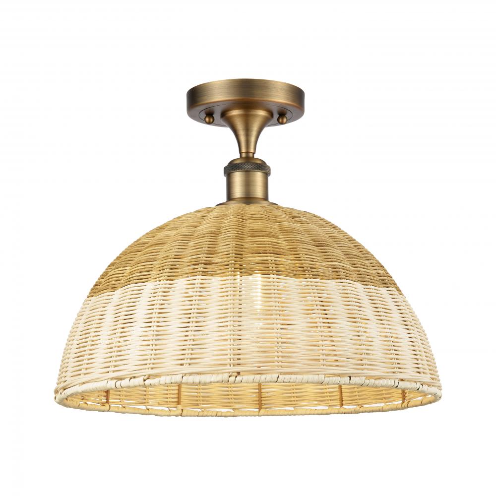 Bristol Natural II - 1 Light - 16 inch - Brushed Brass - Semi-Flush Mount