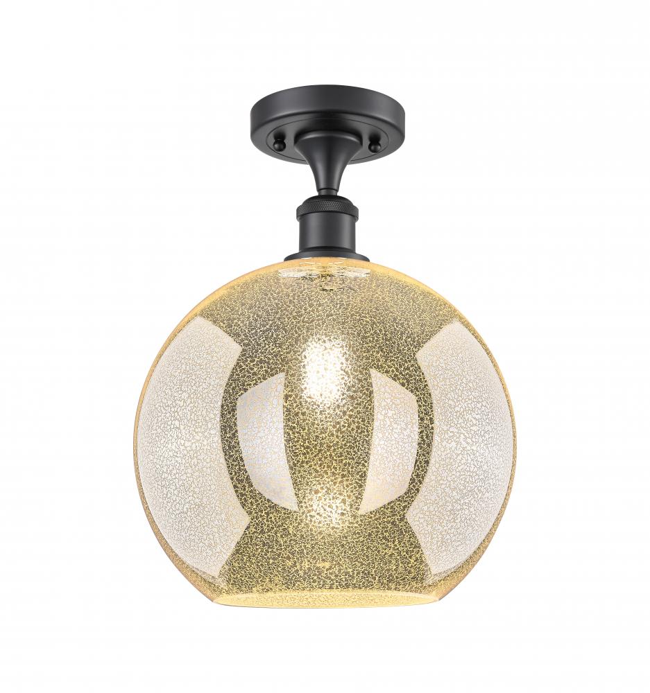 Athens - 1 Light - 12 inch - Matte Black - Semi-Flush Mount