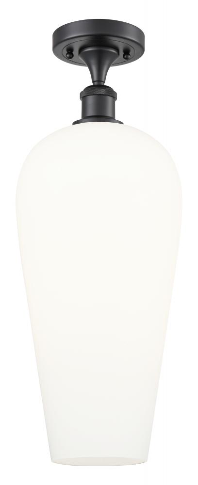 Chelsea - 1 Light - 8 inch - Matte Black - Semi-Flush Mount