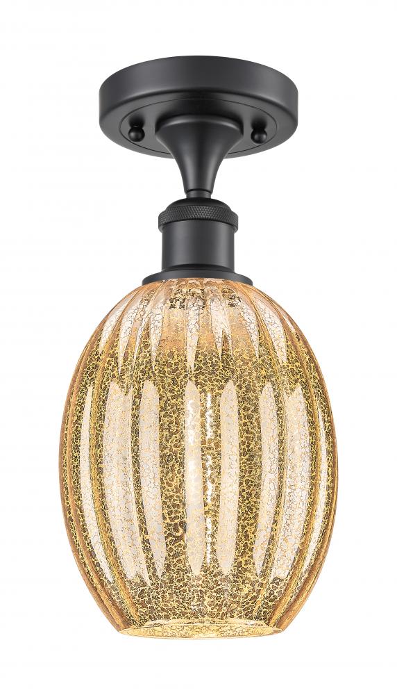 Preston Bulb - 1 Light - 6 inch - Matte Black - Semi-Flush Mount