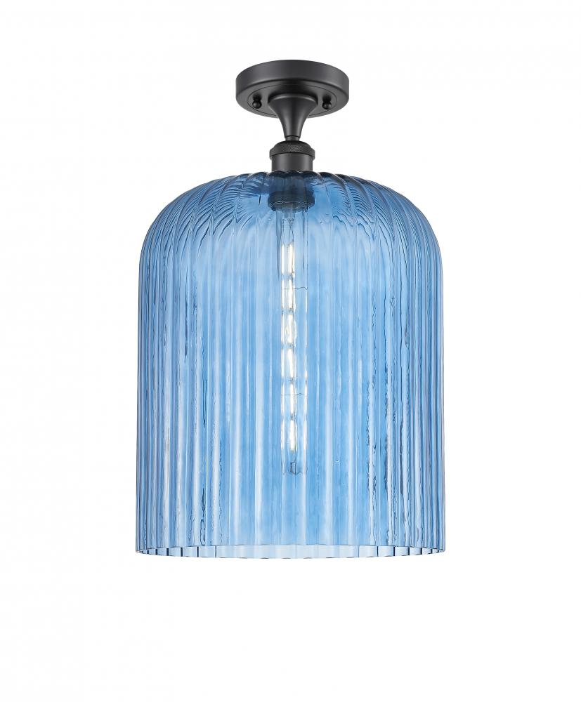 Bridal Veil - 1 Light - 5 inch - Matte Black - Semi-Flush Mount