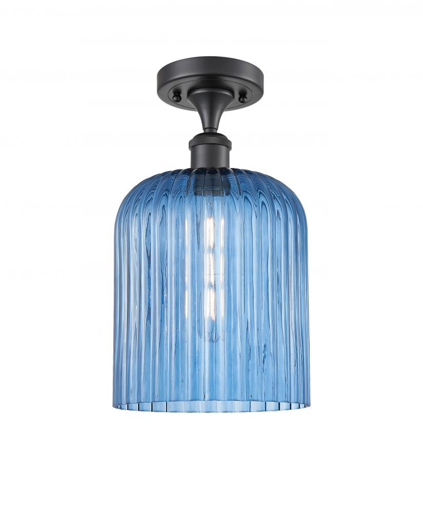 Bridal Veil - 1 Light - 5 inch - Matte Black - Semi-Flush Mount