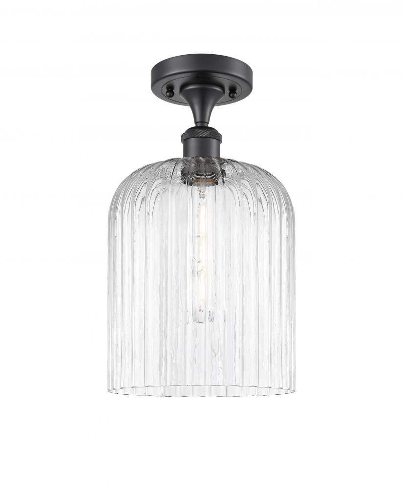 Bridal Veil - 1 Light - 5 inch - Matte Black - Semi-Flush Mount