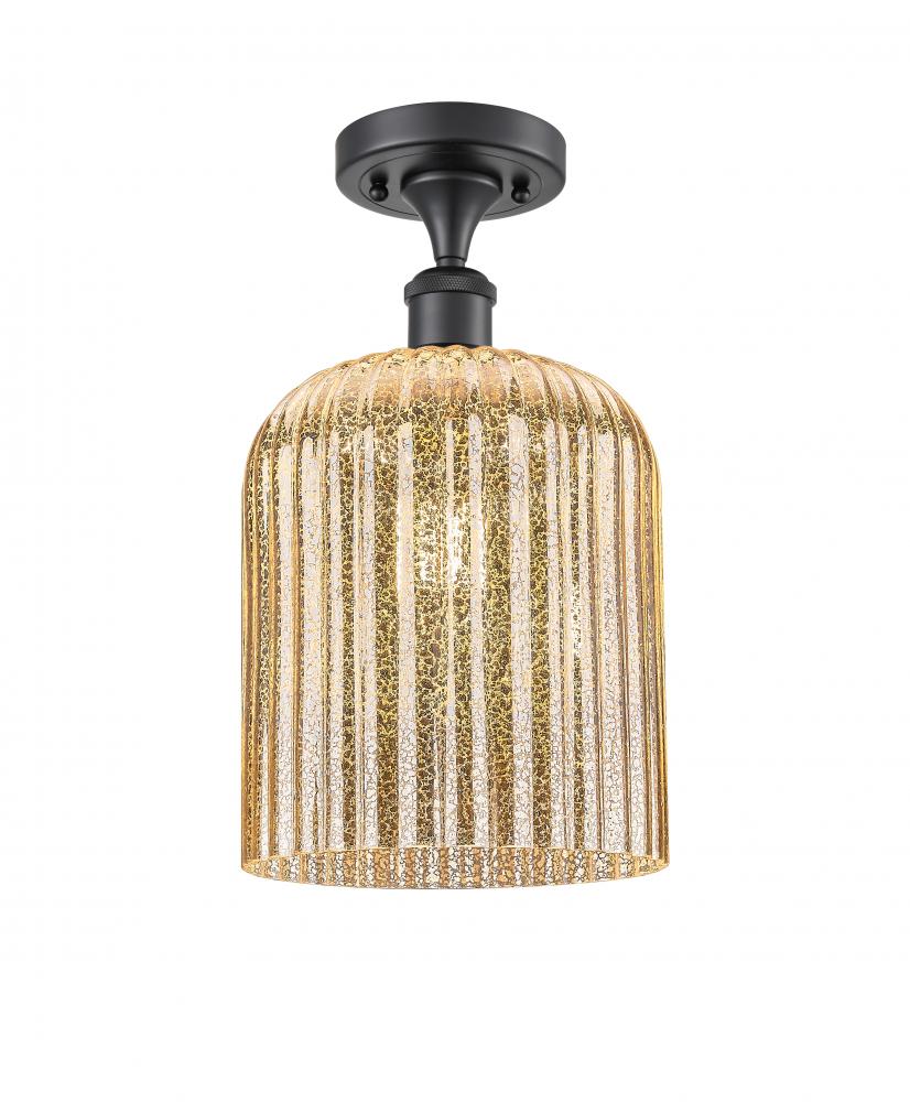 Bridal Veil - 1 Light - 5 inch - Matte Black - Semi-Flush Mount