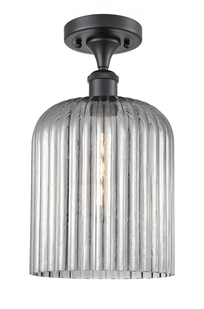 Bridal Veil - 1 Light - 5 inch - Matte Black - Semi-Flush Mount