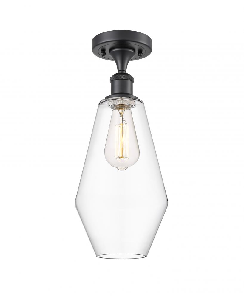 Cindyrella - 1 Light - 7 inch - Matte Black - Semi-Flush Mount