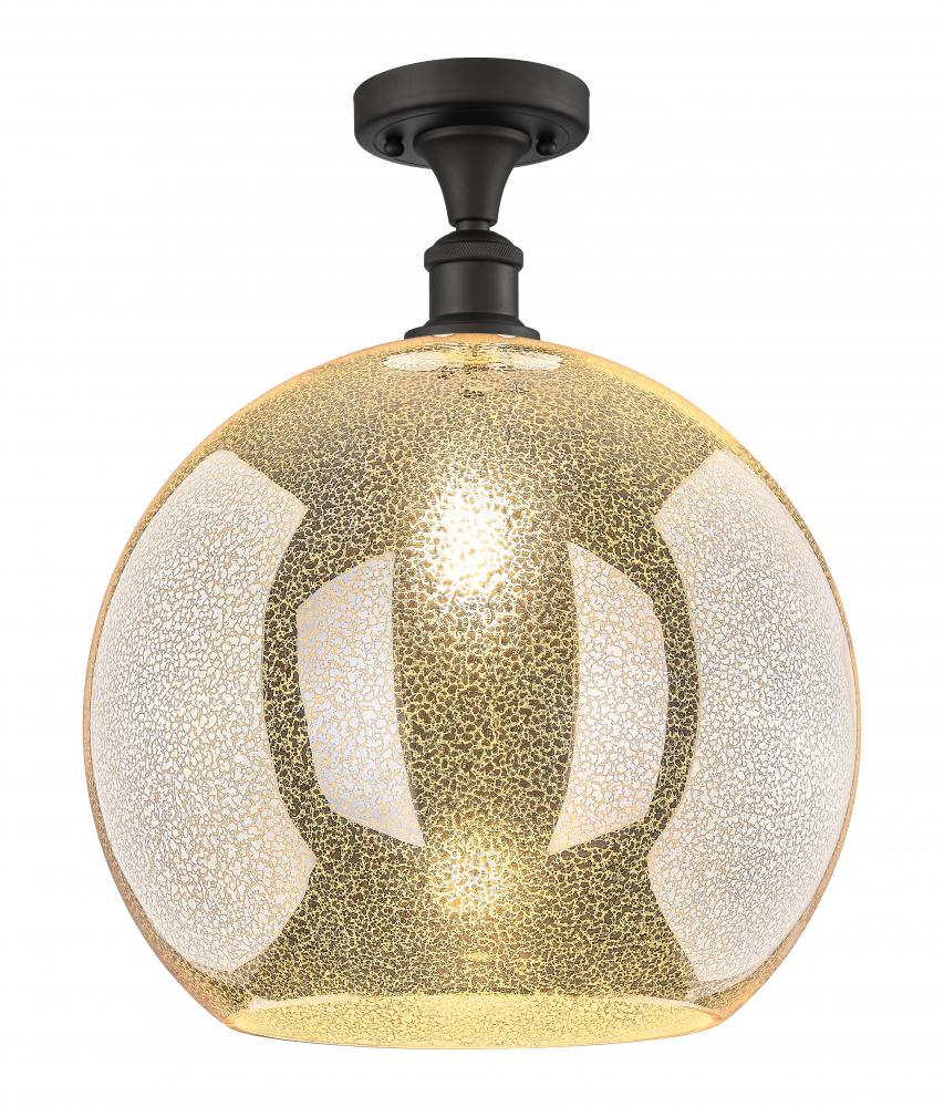 Athens - 1 Light - 14 inch - Oil Rubbed Bronze - Semi-Flush Mount