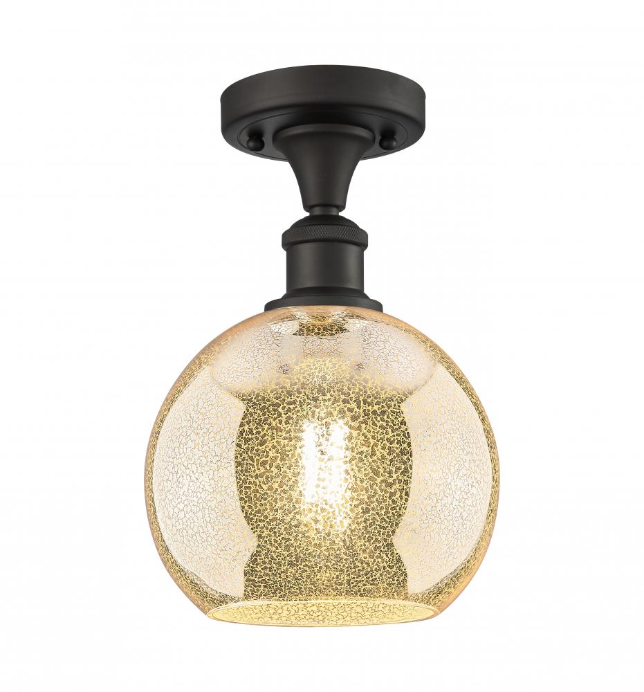 Athens - 1 Light - 8 inch - Oil Rubbed Bronze - Semi-Flush Mount