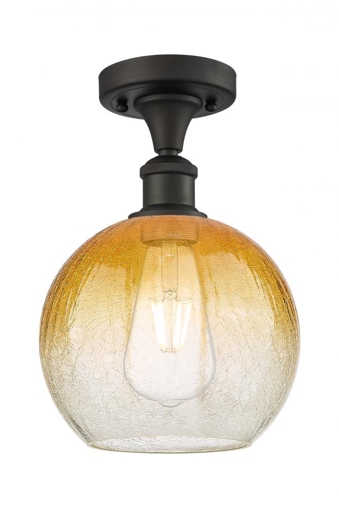 Brookhaven Globe - 1 Light - 8 inch - Oil Rubbed Bronze - Semi-Flush Mount