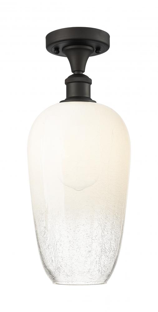 Brookhaven Flute - 1 Light - 7 inch - Oil Rubbed Bronze - Semi-Flush Mount