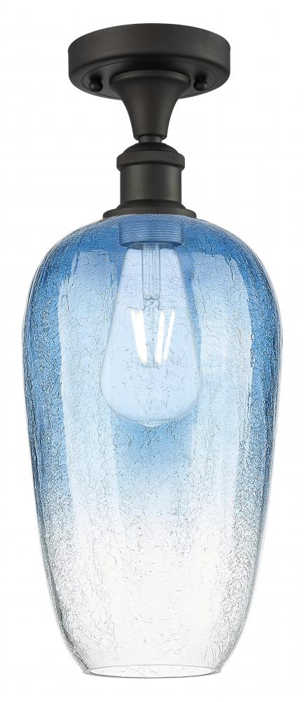 Brookhaven Flute - 1 Light - 7 inch - Oil Rubbed Bronze - Semi-Flush Mount