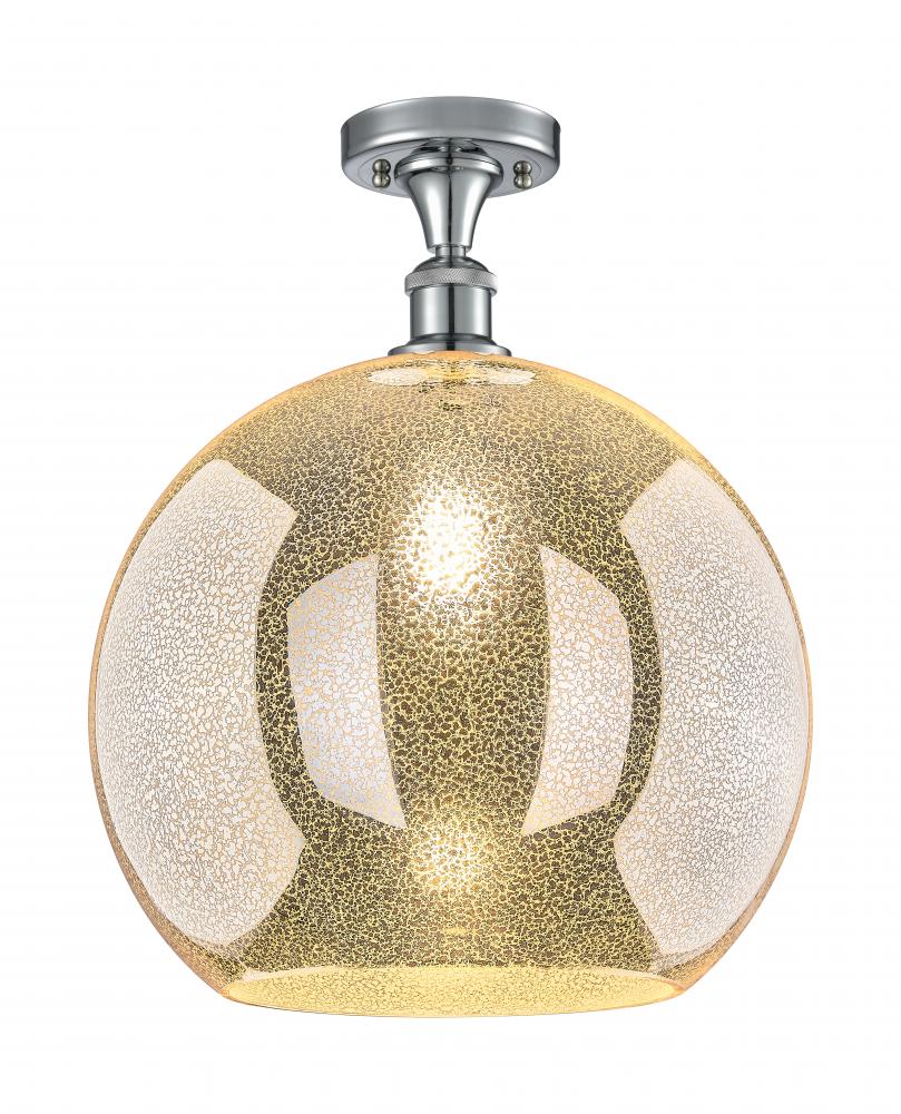 Athens - 1 Light - 14 inch - Polished Chrome - Semi-Flush Mount