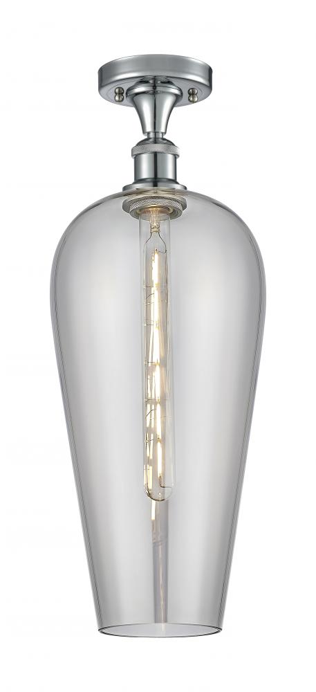 Chelsea - 1 Light - 8 inch - Polished Chrome - Semi-Flush Mount