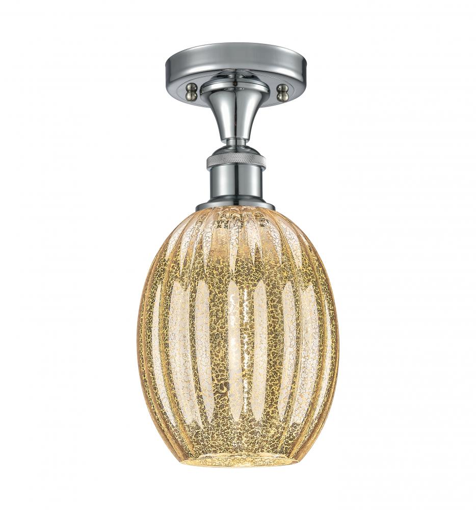 Preston Bulb - 1 Light - 6 inch - Polished Chrome - Semi-Flush Mount