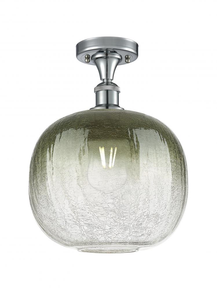 Brookhaven Sphere - 1 Light - 11 inch - Polished Chrome - Semi-Flush Mount