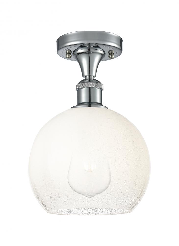 Brookhaven Globe - 1 Light - 8 inch - Polished Chrome - Semi-Flush Mount