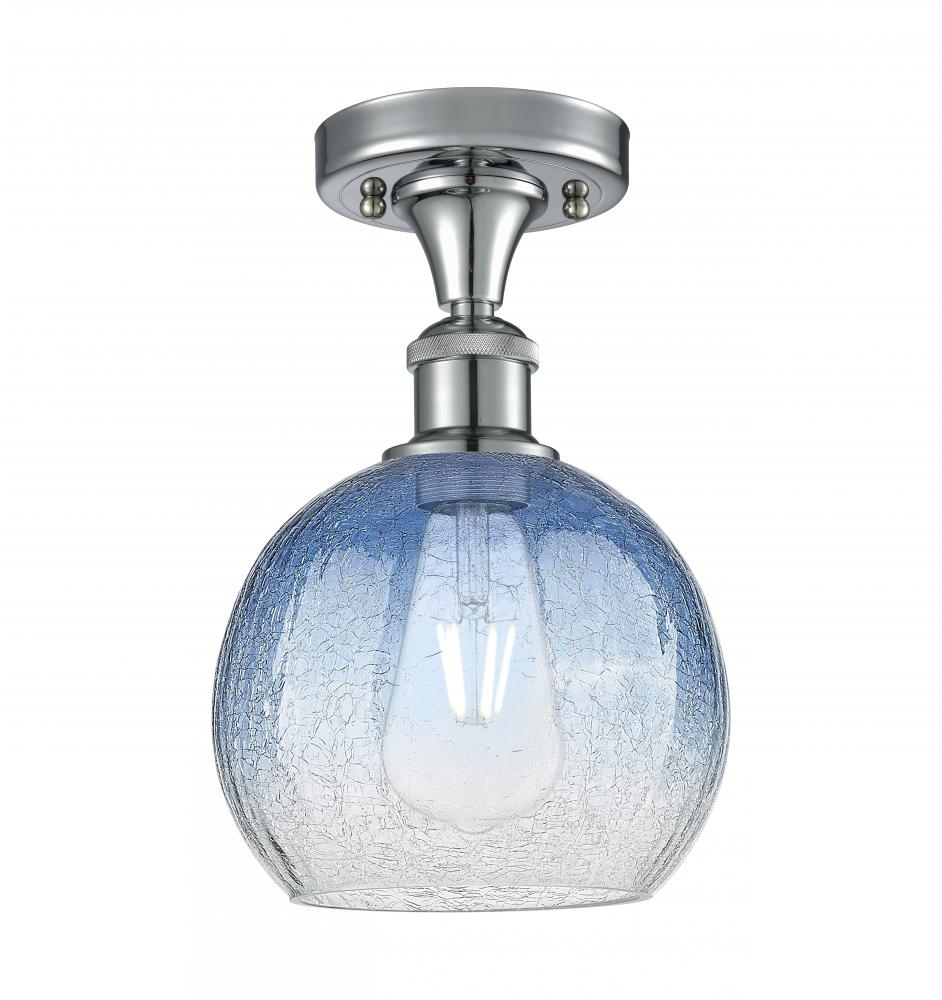 Brookhaven Globe - 1 Light - 8 inch - Polished Chrome - Semi-Flush Mount