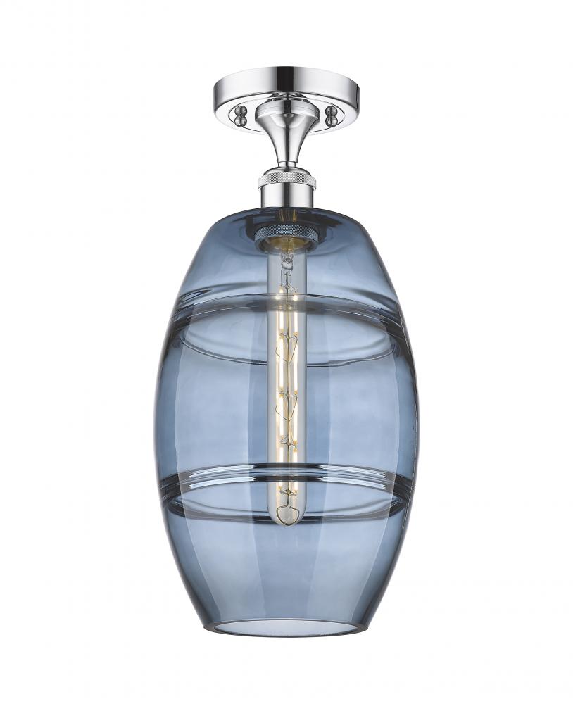 Vaz - 1 Light - 8 inch - Polished Chrome - Semi-Flush Mount