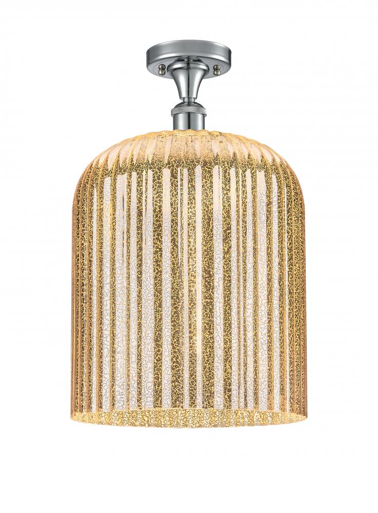 Bridal Veil - 1 Light - 5 inch - Polished Chrome - Semi-Flush Mount