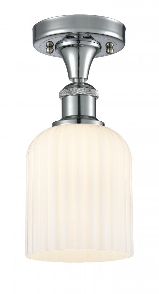Bridal Veil - 1 Light - 5 inch - Polished Chrome - Semi-Flush Mount