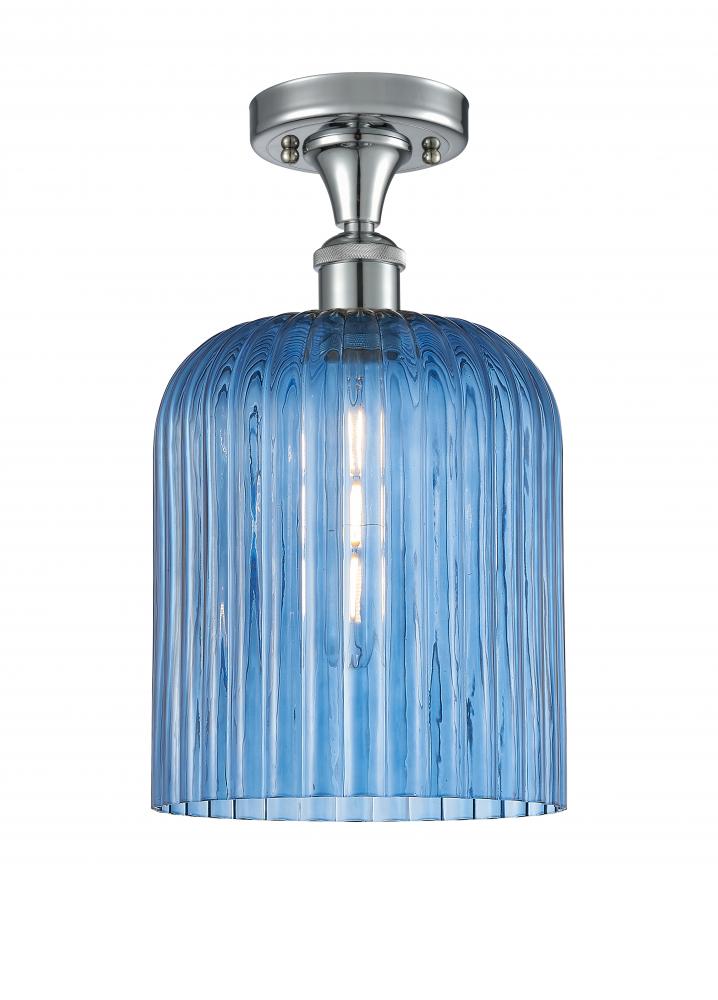 Bridal Veil - 1 Light - 5 inch - Polished Chrome - Semi-Flush Mount