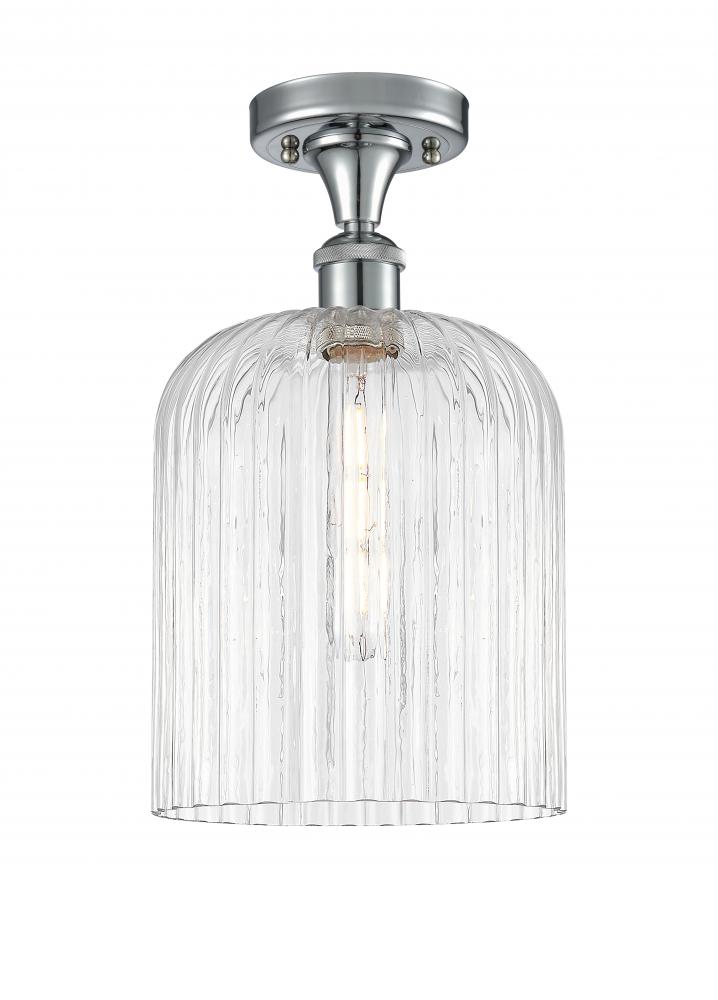 Bridal Veil - 1 Light - 5 inch - Polished Chrome - Semi-Flush Mount