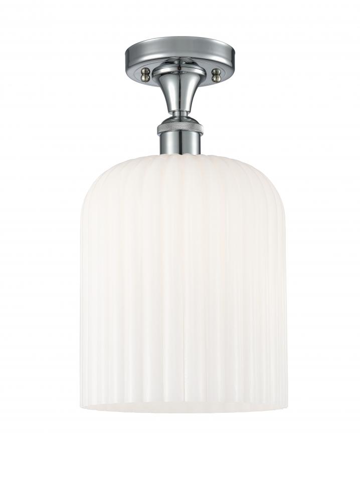 Bridal Veil - 1 Light - 5 inch - Polished Chrome - Semi-Flush Mount