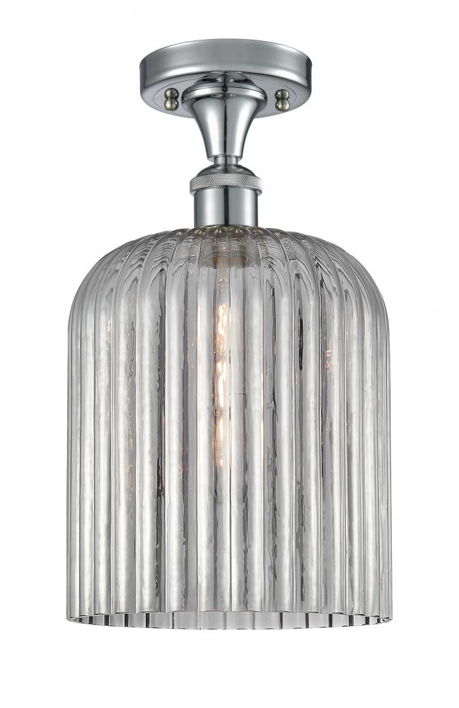 Bridal Veil - 1 Light - 5 inch - Polished Chrome - Semi-Flush Mount